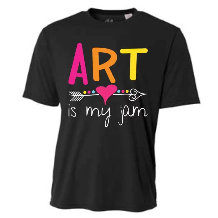 Art Teacher Art Is My Jam Cooling Performance Crew T-Shirt