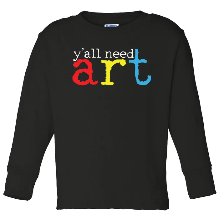 Art Teacher Artists Gift Toddler Long Sleeve Shirt