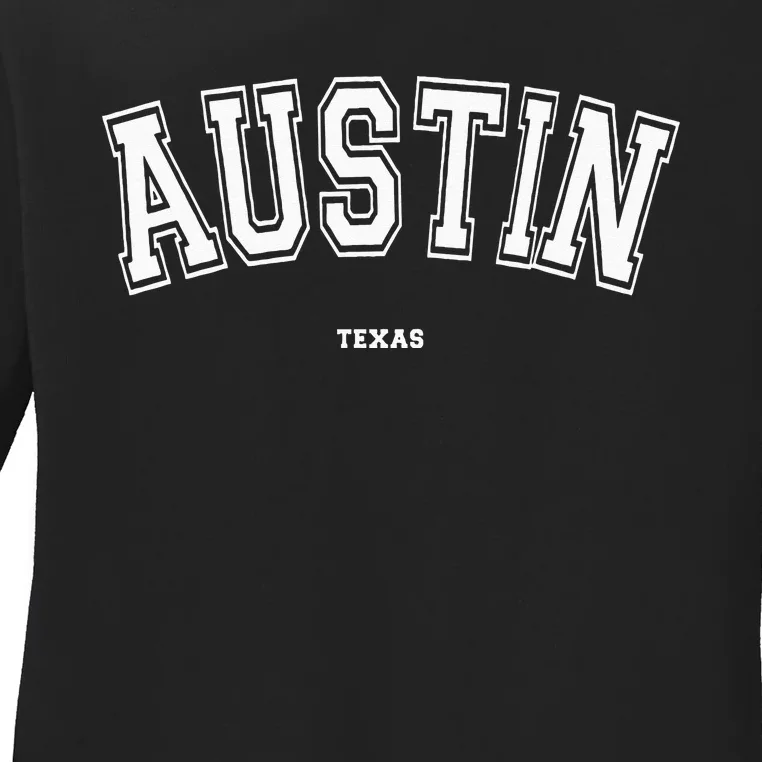 Austin Texas Ladies Long Sleeve Shirt