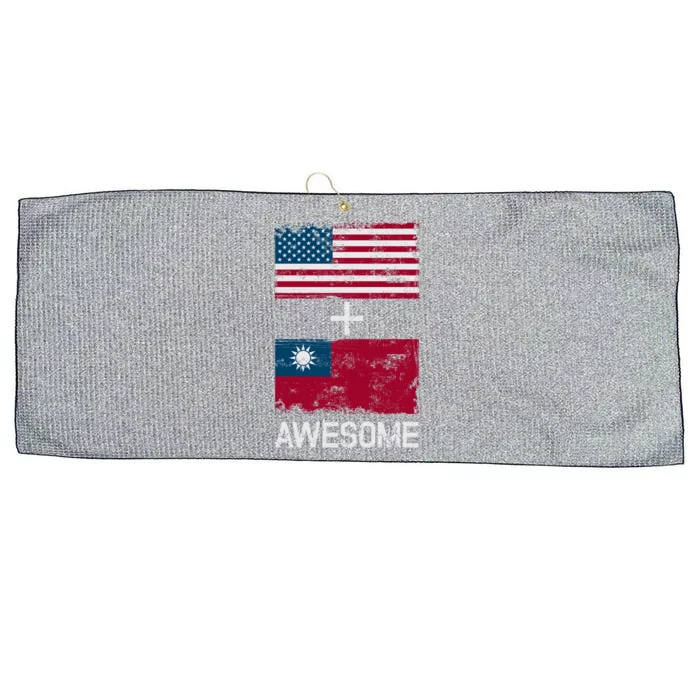 American + Taiwanese = Awesome Usa And Taiwan Flags Product Cute Gift Large Microfiber Waffle Golf Towel