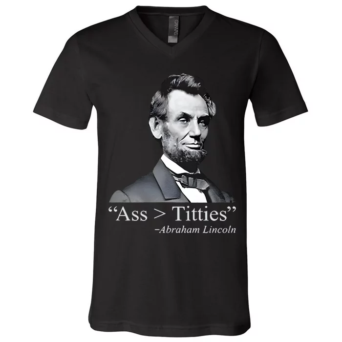 Ass Titties Abraham Lincoln V-Neck T-Shirt