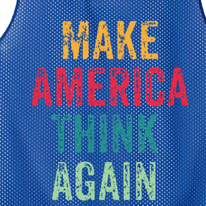 America Thinking Again Gift Mesh Reversible Basketball Jersey Tank