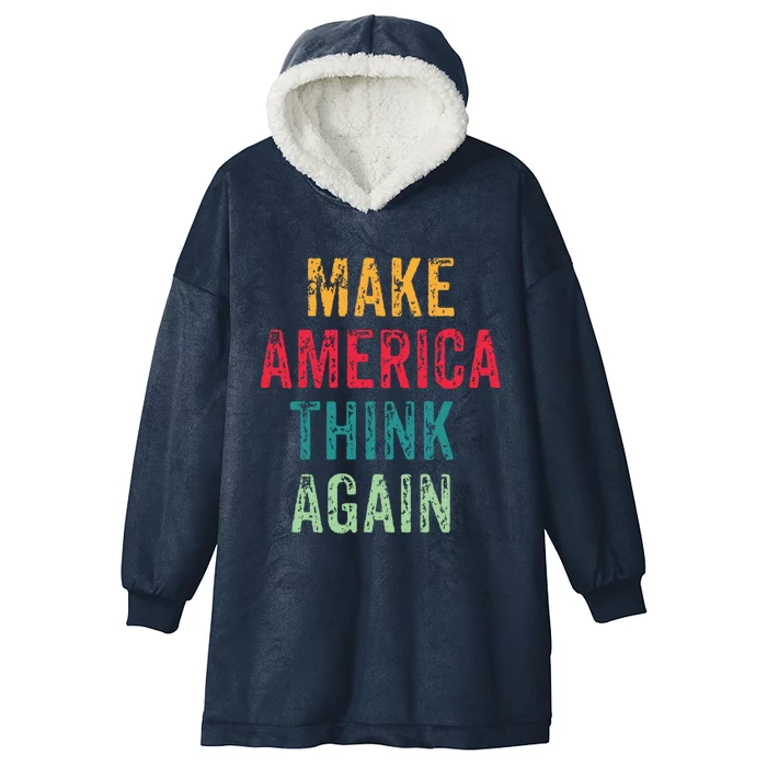 America Thinking Again Gift Hooded Wearable Blanket