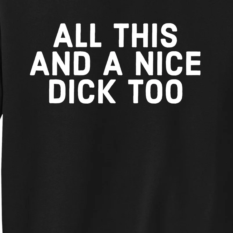 All This And A Nice Dick Too Offensive Adult Humor Sweatshirt