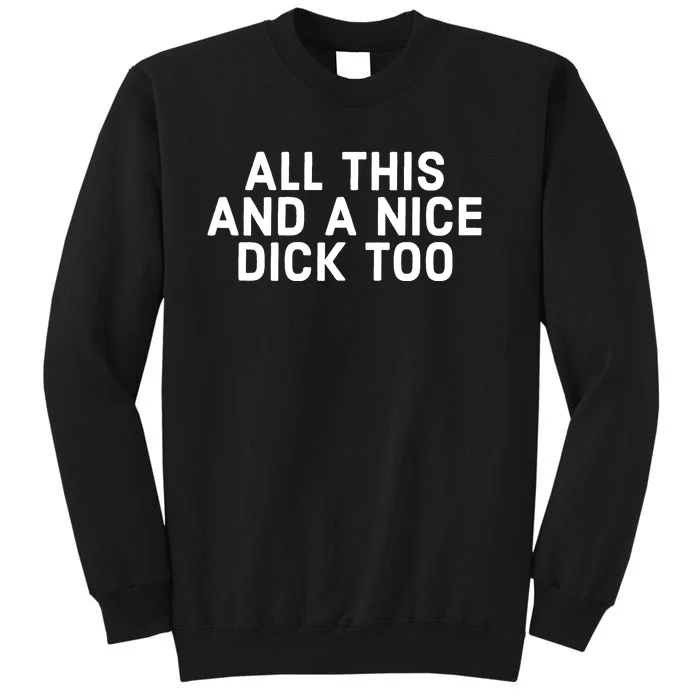 All This And A Nice Dick Too Offensive Adult Humor Sweatshirt