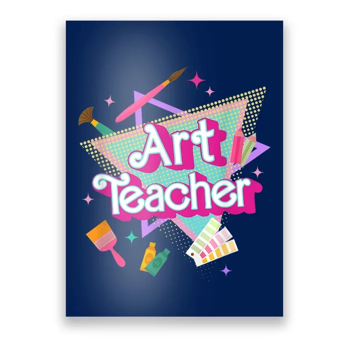 Art Teacher Art Therapist Hooray Its Art Day Back To School Poster