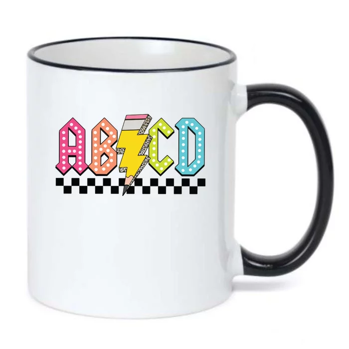 Abcd Teacher Black Color Changing Mug