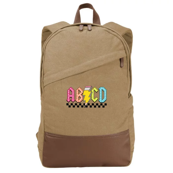 Abcd Teacher Cotton Canvas Backpack