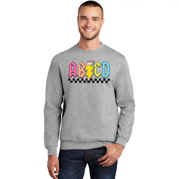 Abcd Teacher Tall Sweatshirt