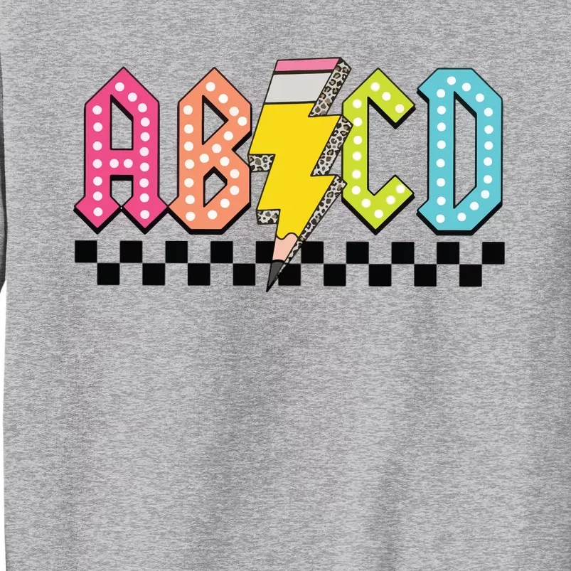 Abcd Teacher Tall Sweatshirt