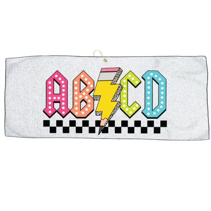 Abcd Teacher Large Microfiber Waffle Golf Towel