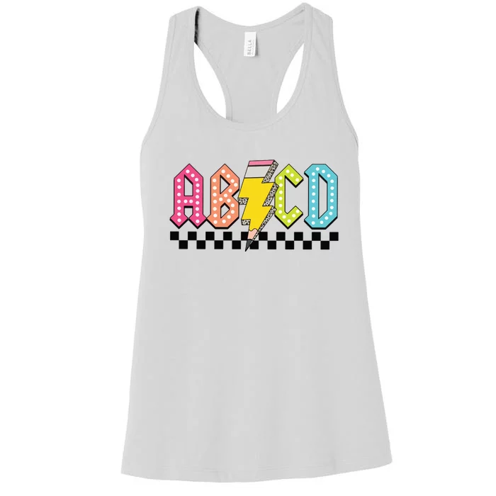 Abcd Teacher Women's Racerback Tank