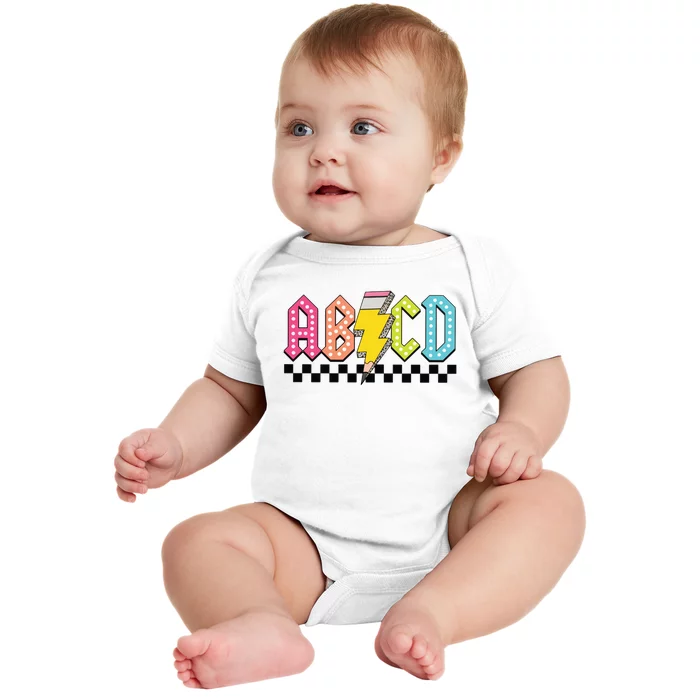 Abcd Teacher Baby Bodysuit