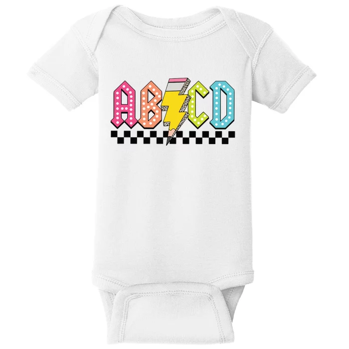 Abcd Teacher Baby Bodysuit