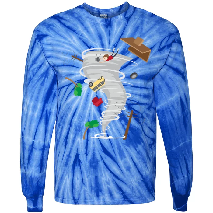 Awesome Tornado And Storm Chaser Severe Weather Lover Cool Gift Tie-Dye Long Sleeve Shirt