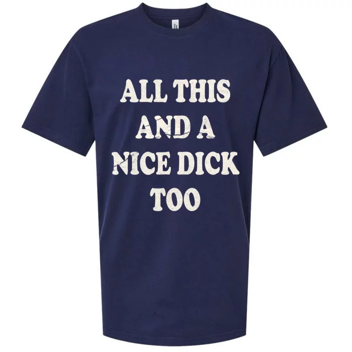 All This And A Nice Dick Too Vintage Offensive Adult Humor Sueded Cloud Jersey T-Shirt