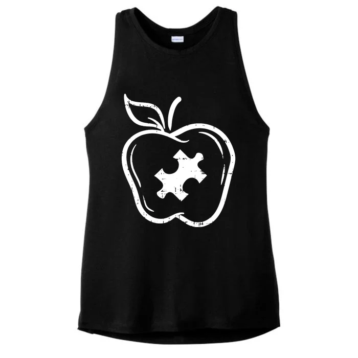 Autism Teacher Ladies Tri-Blend Wicking Tank