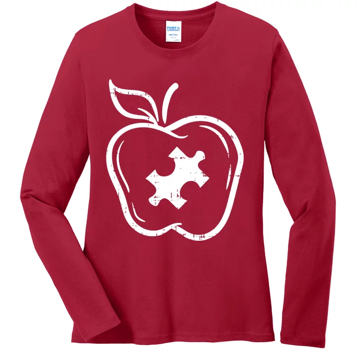 Autism Teacher Ladies Long Sleeve Shirt