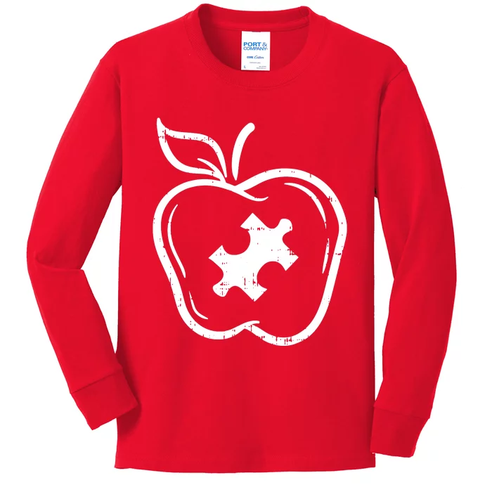 Autism Teacher Kids Long Sleeve Shirt