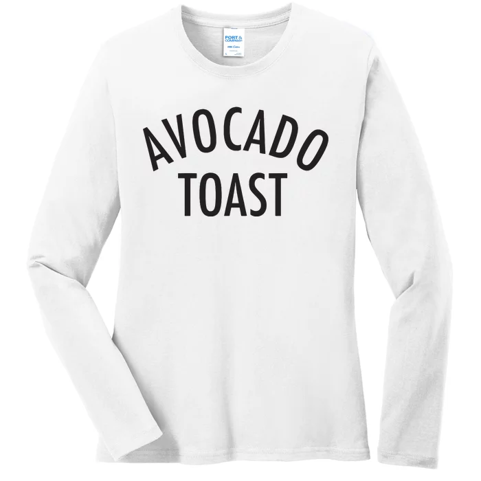 Avocado Toast Ladies Long Sleeve Shirt