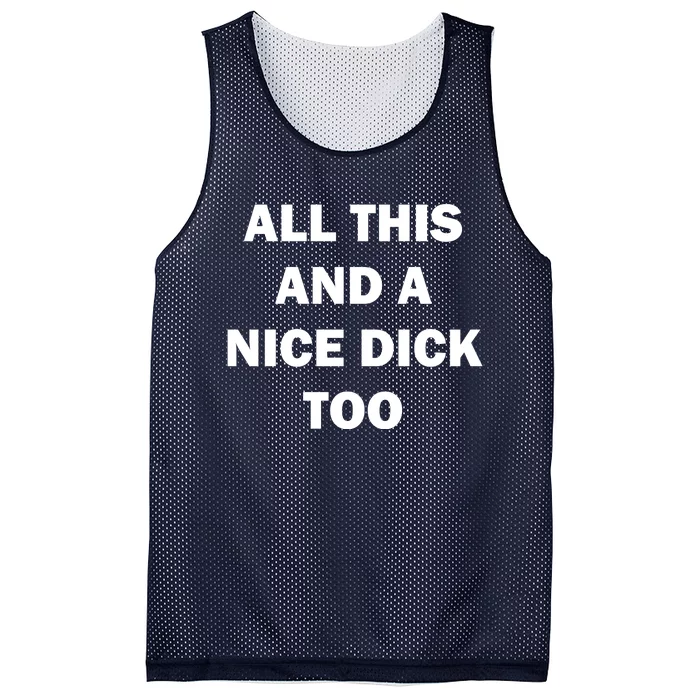 All This And A Nice Dick Too Offensive Adult Humor Mesh Reversible Basketball Jersey Tank