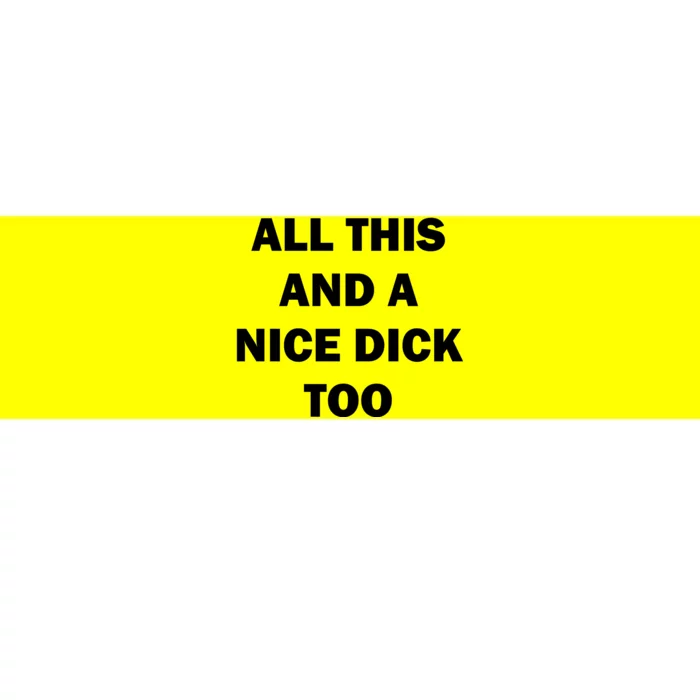 All This And A Nice Dick Too Offensive Adult Humor Bumper Sticker