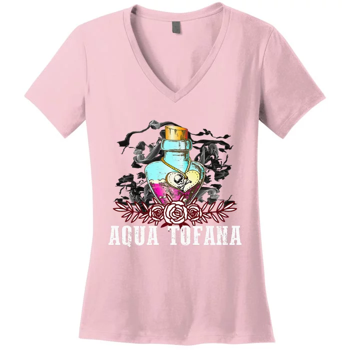 Aqua Tofana Aqua Tofana Bailey Favorites True Crime Lover Women's V-Neck T-Shirt