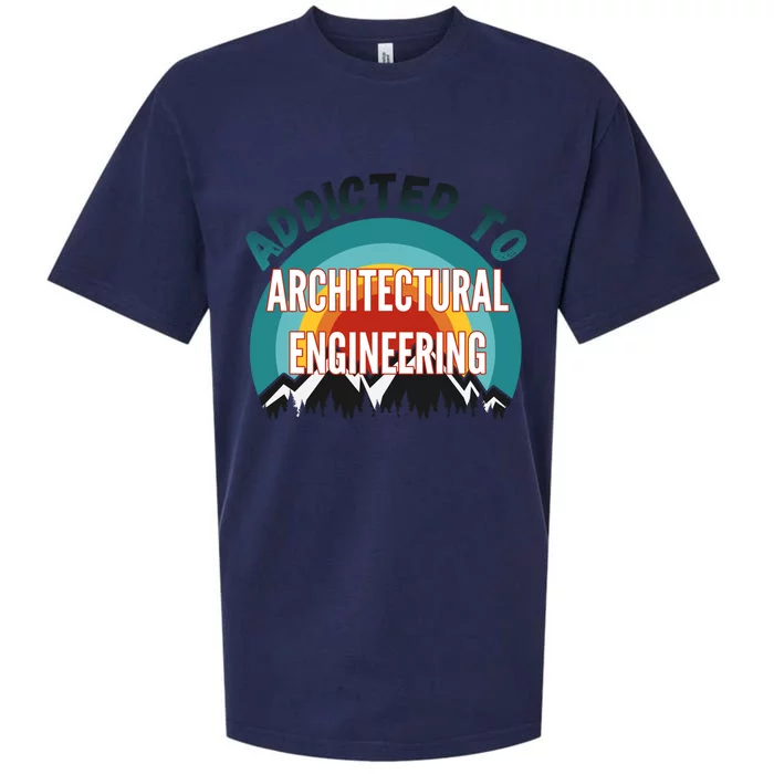 Addicted To Architectural Engineering College Major Gift Sueded Cloud Jersey T-Shirt