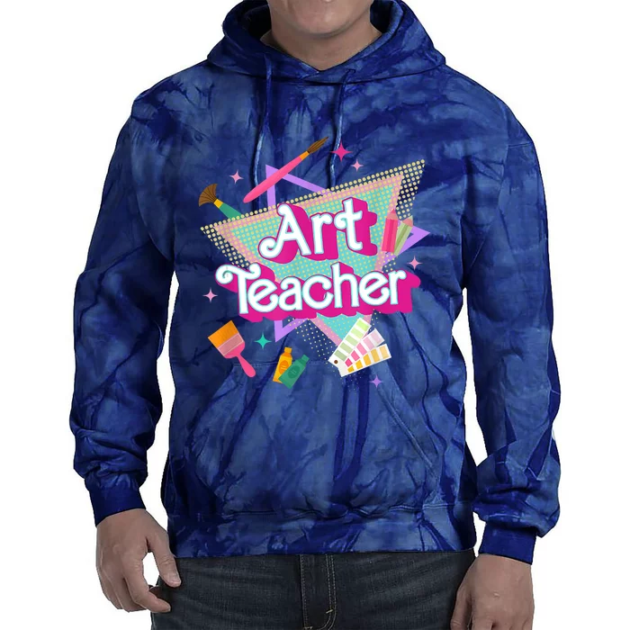 Art Teacher Art Therapist Hooray Its Art Day Back To School Tie Dye Hoodie