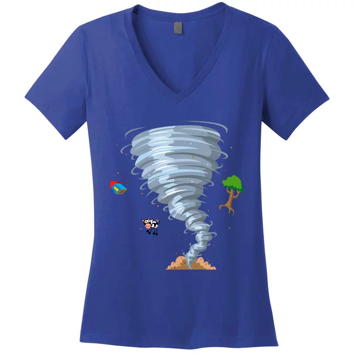 Awesome Tornado And Storm Chaser Severe Weather Lover Cool Gift Women's V-Neck T-Shirt