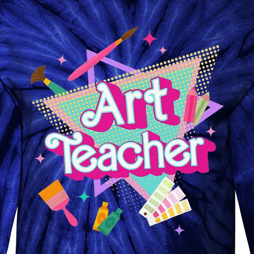 Art Teacher Art Therapist Hooray ItS Art Day Back To School Tie-Dye Long Sleeve Shirt