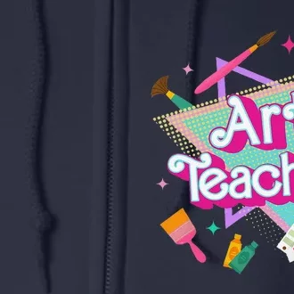 Art Teacher Art Therapist Hooray ItS Art Day Back To School Full Zip Hoodie