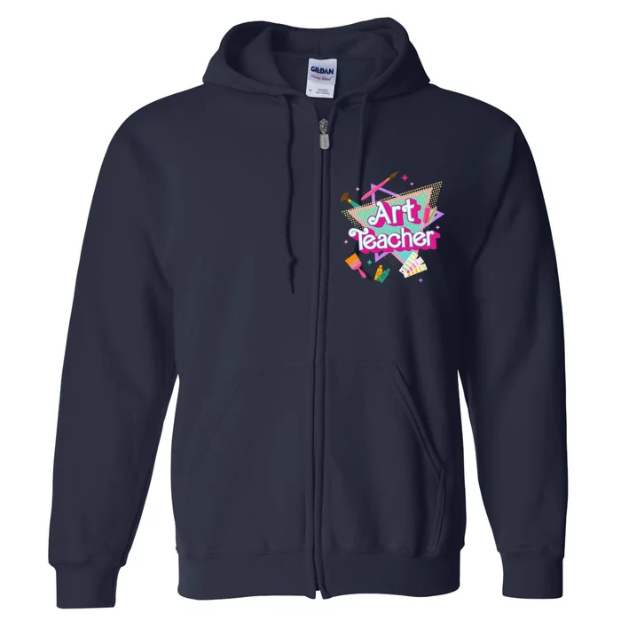 Art Teacher Art Therapist Hooray ItS Art Day Back To School Full Zip Hoodie