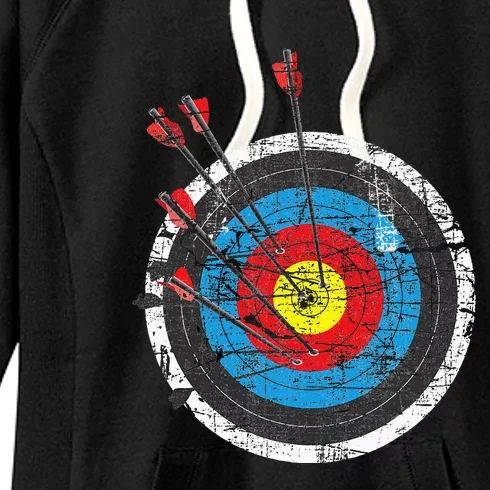 Archery Target Archer Bowman Bow Hunting Bowhunter Women's Fleece Hoodie