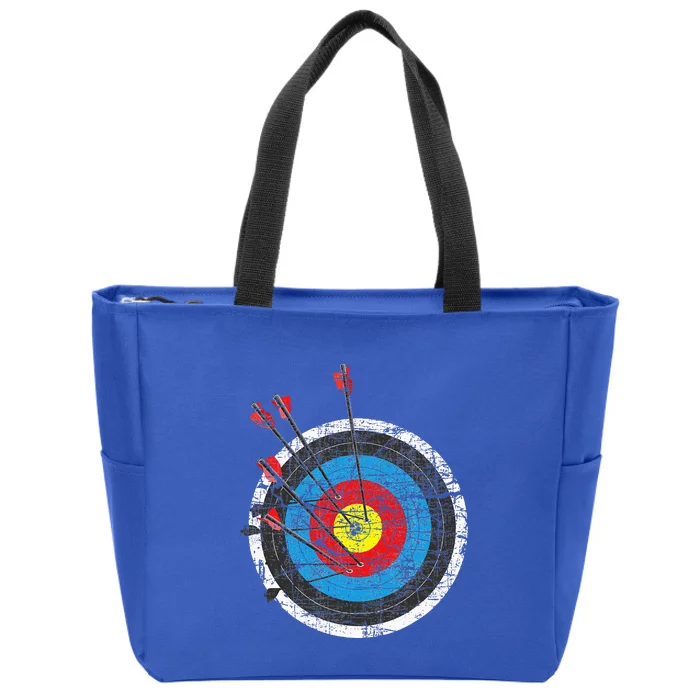 Archery Target Archer Bowman Bow Hunting Bowhunter Zip Tote Bag