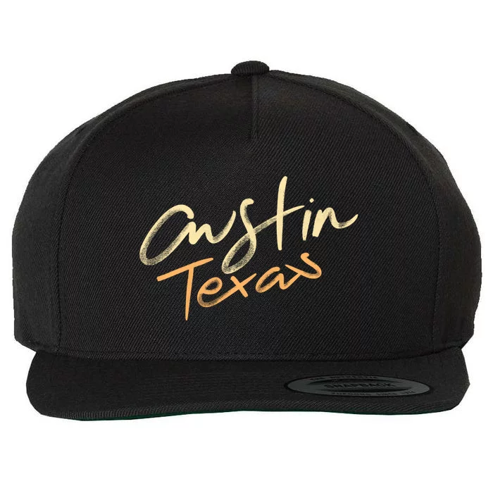 Austin Texas Wool Snapback Cap