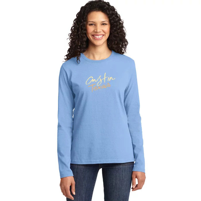 Austin Texas Ladies Long Sleeve Shirt