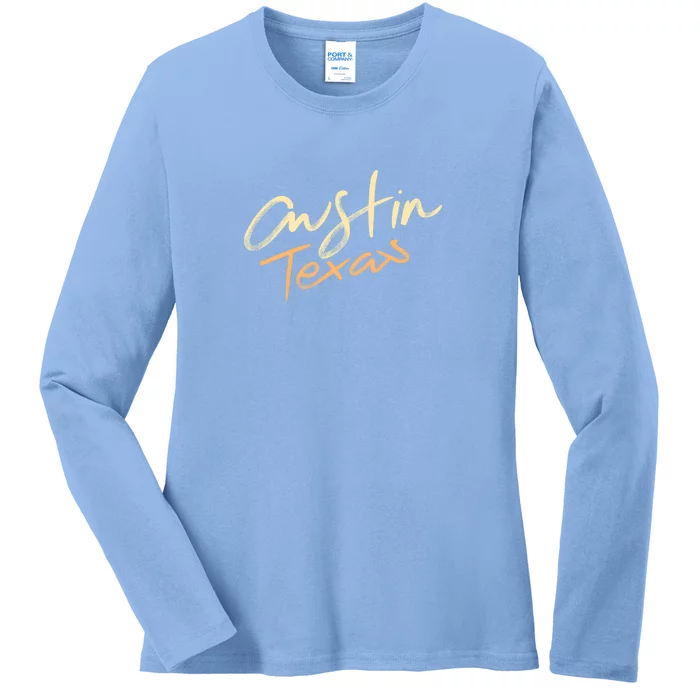 Austin Texas Ladies Long Sleeve Shirt