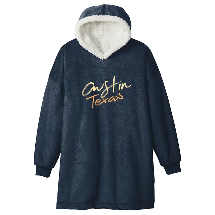 Austin Texas Hooded Wearable Blanket