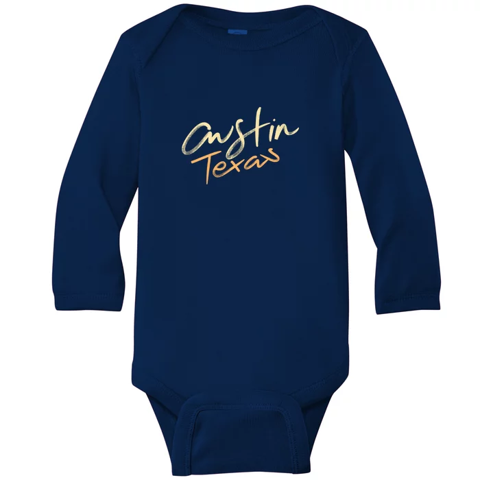 Austin Texas Baby Long Sleeve Bodysuit