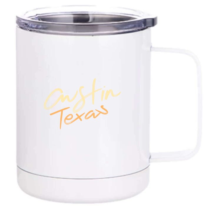 Austin Texas Front & Back 12oz Stainless Steel Tumbler Cup