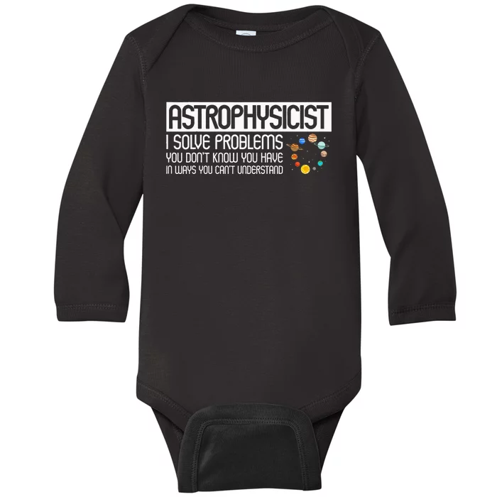 Astrophysics Telescope Astronomer Stars Galaxy Astrology Baby Long Sleeve Bodysuit