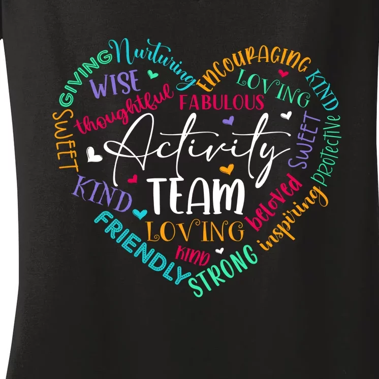 Activity Team Assistant Squad National Activity Professionals Week Women's V-Neck T-Shirt