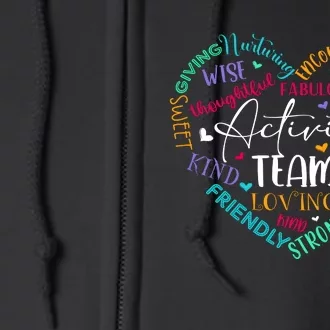 Activity Team Assistant Squad National Activity Professionals Week Full Zip Hoodie