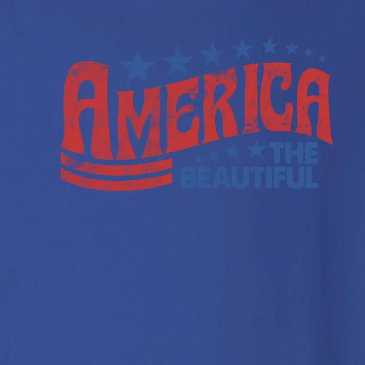 America The Beautiful Patriotic Happy 4th Of July Gift Toddler Long Sleeve Shirt