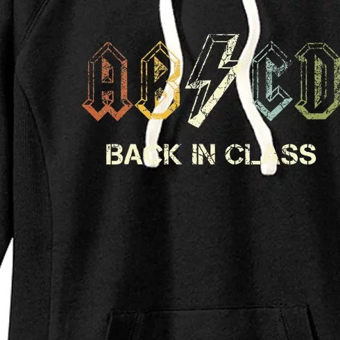 Abcd Teacher  Back To School Teacher Student Rock Women's Fleece Hoodie