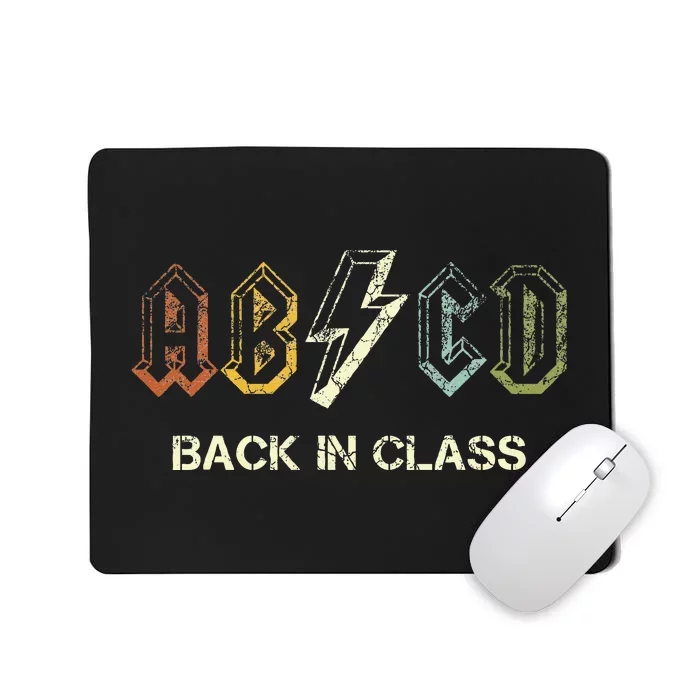 Abcd Teacher  Back To School Teacher Student Rock Mousepad