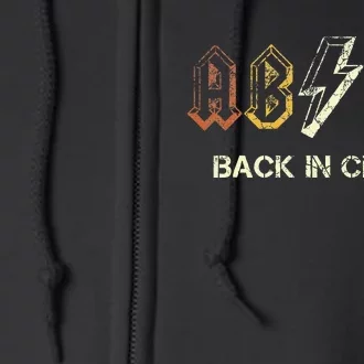 Abcd Teacher  Back To School Teacher Student Rock Full Zip Hoodie