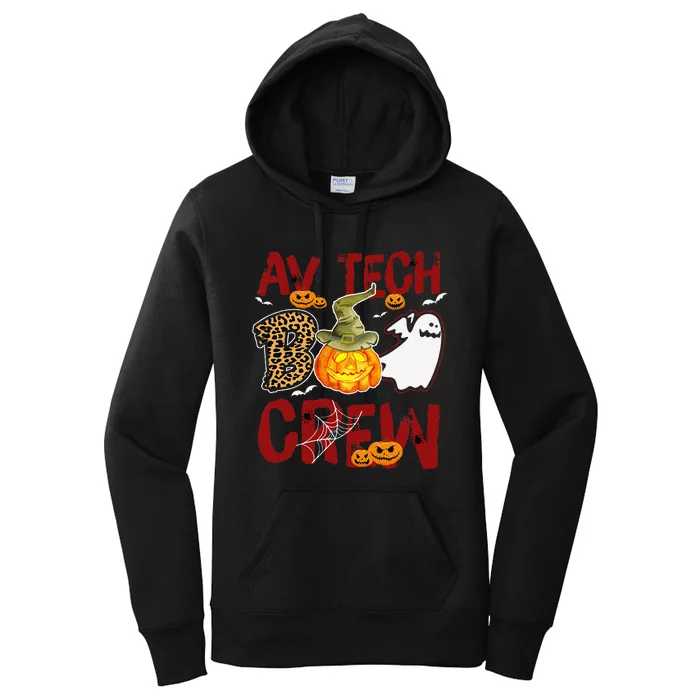 Av Tech Boo Crew Halloween Audio Visual Technician Match Women's Pullover Hoodie