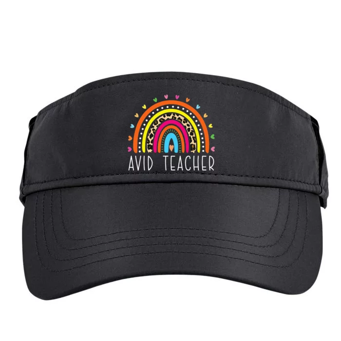 AVID Teacher Boho Rainbow Appreciation Adult Drive Performance Visor